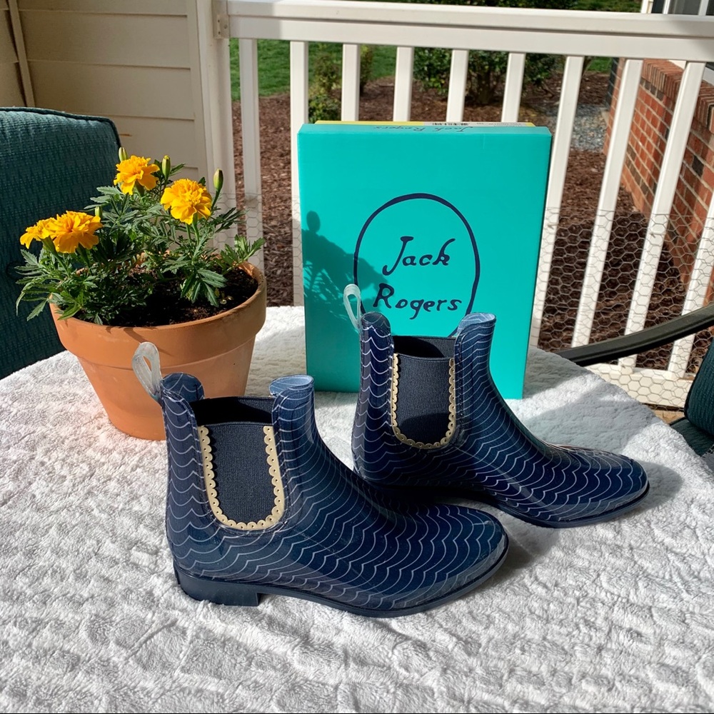 Navy Jack Rogers Rain Boots